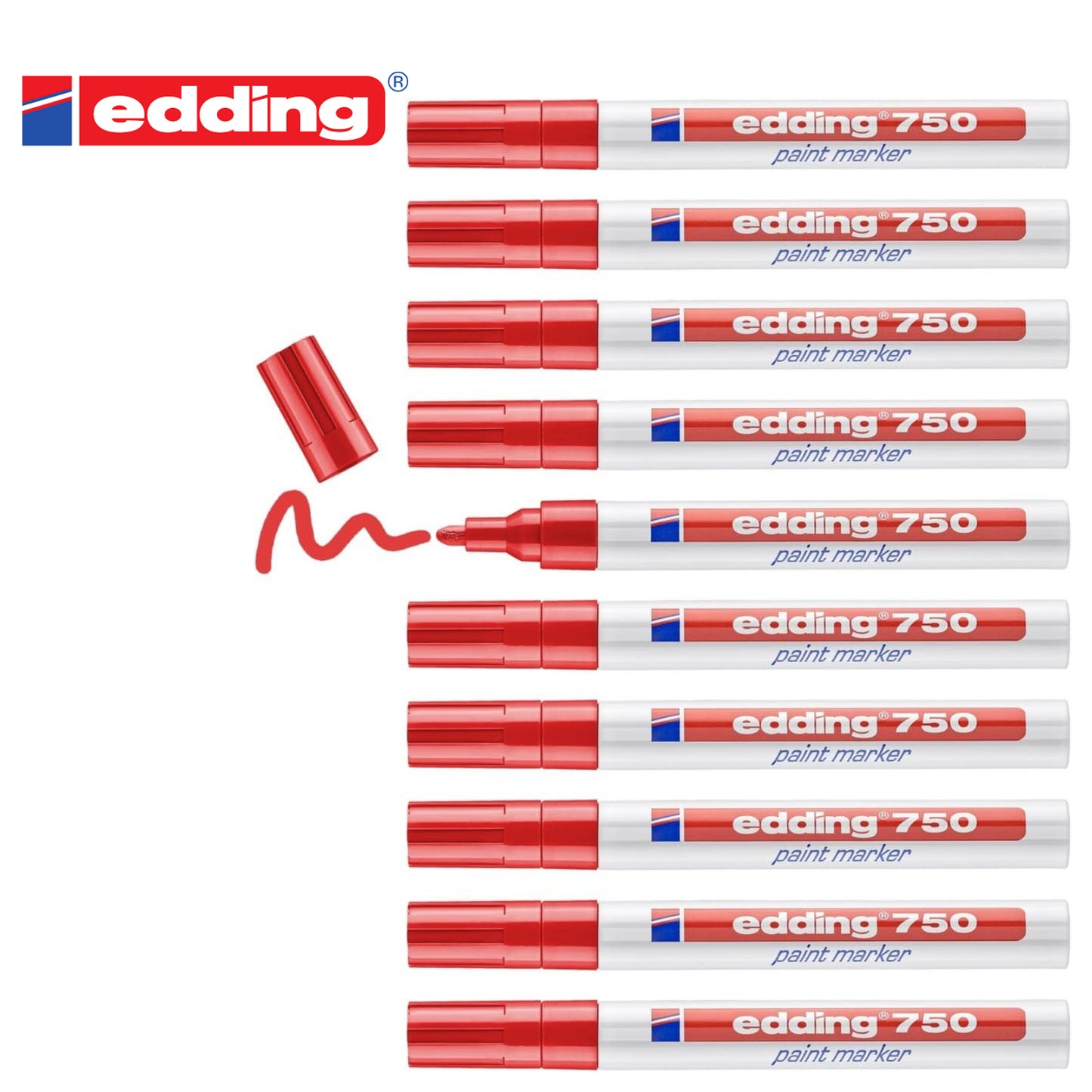 Edding Paintmarker Opaque Red Pack of 10