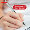 Zebra Ballpoint, Stainless Steel Retractable Pen Refillable Fine Point Biro for Presentation, Meeting & Assignments-Black