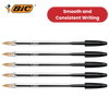 BIC CRISTAL MEDIUM BALL POINT PEN BLACK - BOX OF 50 - 1 to 5 Packs