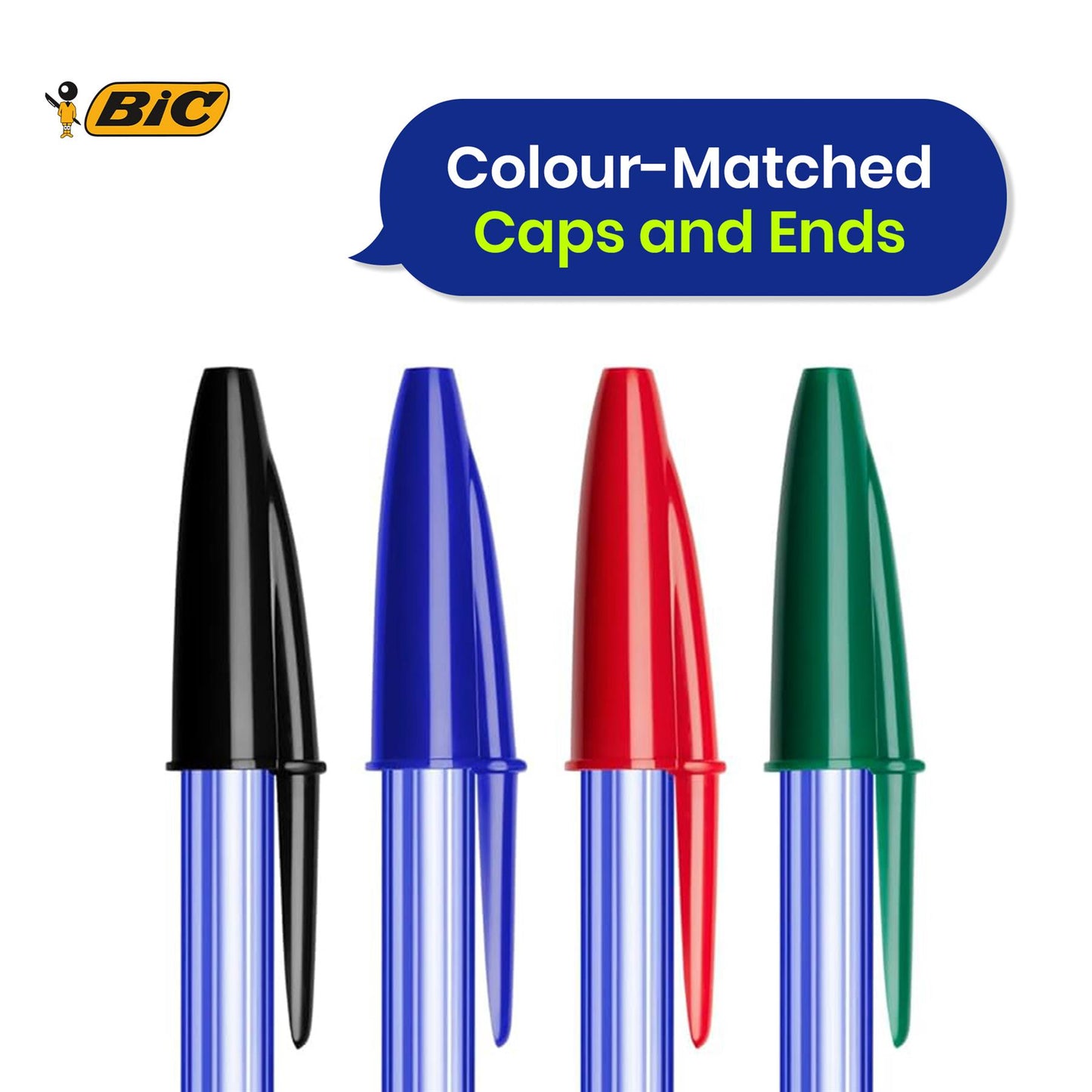 BIC Cristal Soft Ballpoint Pens Pack of 10 with 1.2mm Medium Tip Blue Ink for Office and School Use