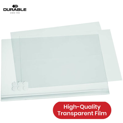 Durable Document Wallet - 5 Pcs Plastic Clear Folders, A3 Waterproof Paper Folder for Documents