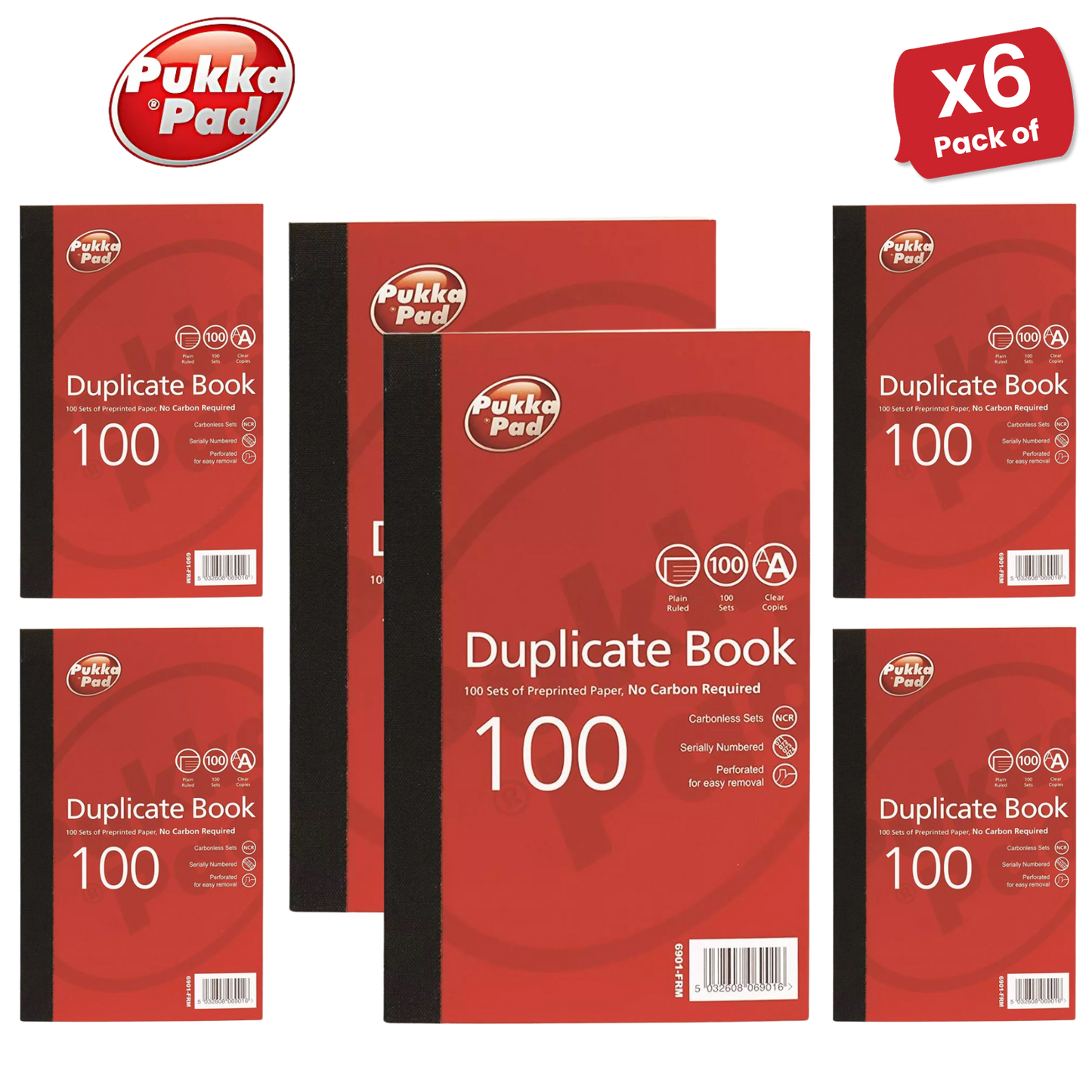 Pukka Pad Duplicate Ruled Book With Carbon 216mm x 130mm - Single