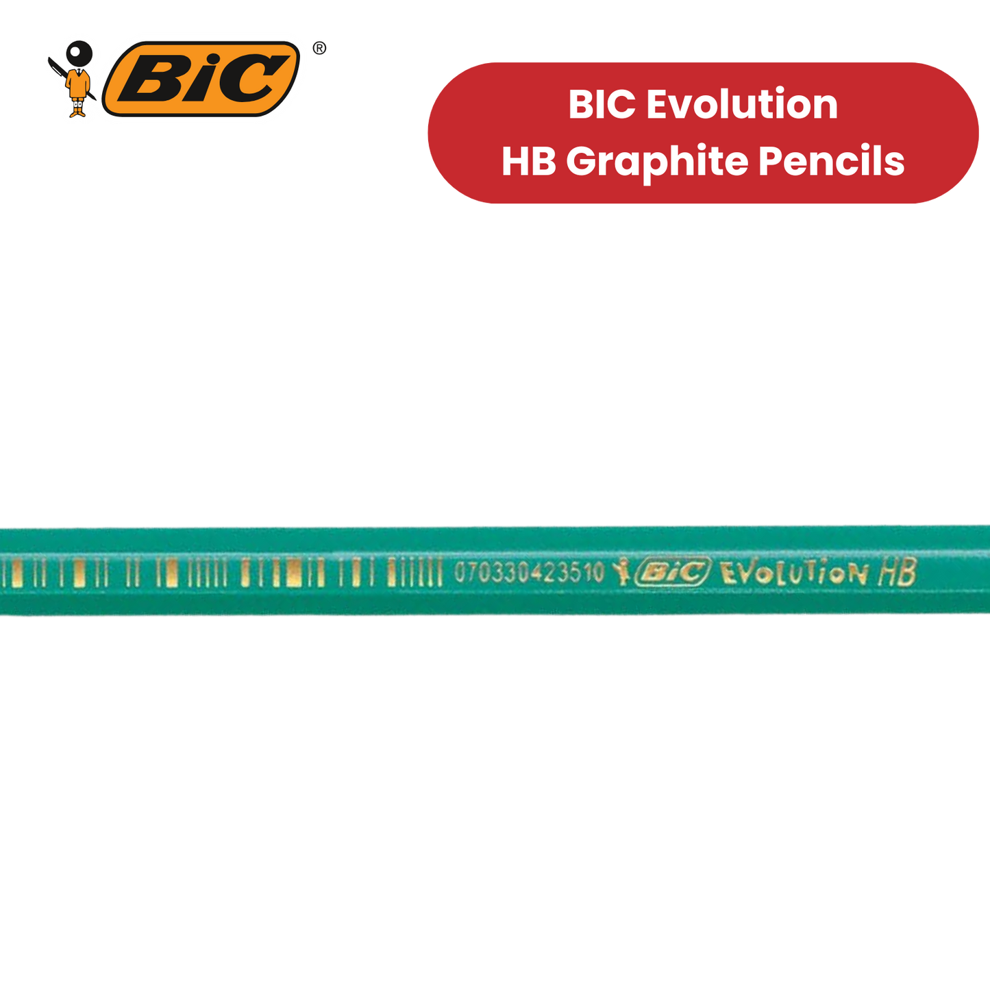 BIC Evolution Original HB Graphite Pencils - 4 Count (Pack of 1) - Pack of 1 to 5