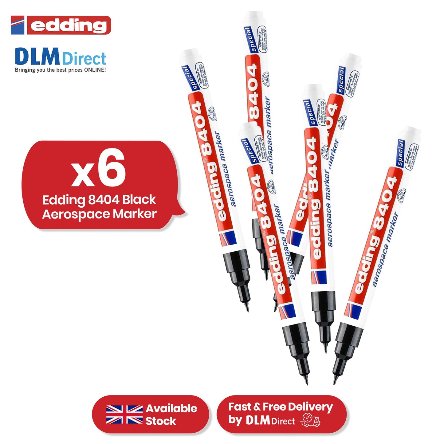 EDDING MARKER AEROSPACE BLACK 8404 BLACK Fine tip