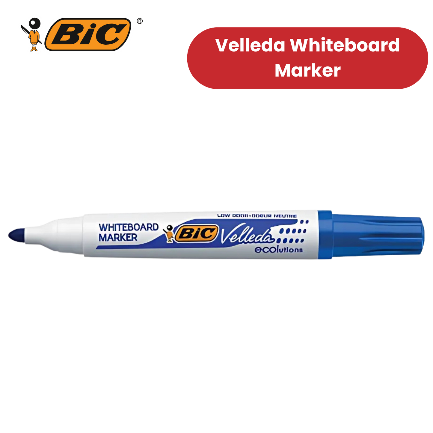 BIC Velleda 1751 ECOlutions Whiteboard Markers Blue - Box of 12 - 1 to 5 Packs
