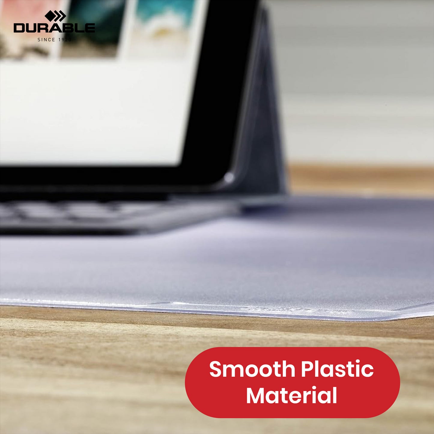 Durable DURAGLAS Desk Mat - Transparent Anti-Slip Laptop Mats, Anti-Glare Computer Mat for Desk