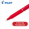 Pilot FriXion Clicker Retractable Erasable Multiple Pens 0.7mm Tip Line Red
