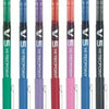 Pilot V5 Liquid Ink Assorted - 1Black, 1Blue, 1Red, 1Light Blue, 1Green, 1Pink, 1Violet
