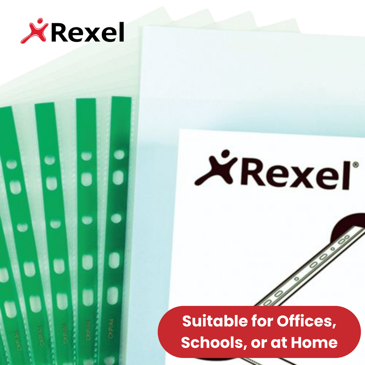 Rexel Copyking Clear Reinforced Pockets CKP/A4 12265 (Pack of 100) 1 to 5