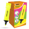 BIC 12x Marking Highlighter Flat Marker Neon Yellow Modular Tip for Precise Highlighting