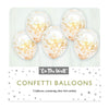 Gold Confetti Balloons 12 Inch Pack of 5 for Birthdays & Celebrations