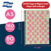 Europa Splash A5 Notepad Wirebound 160 Pages 80gsm FSC Paper Ruled Punched