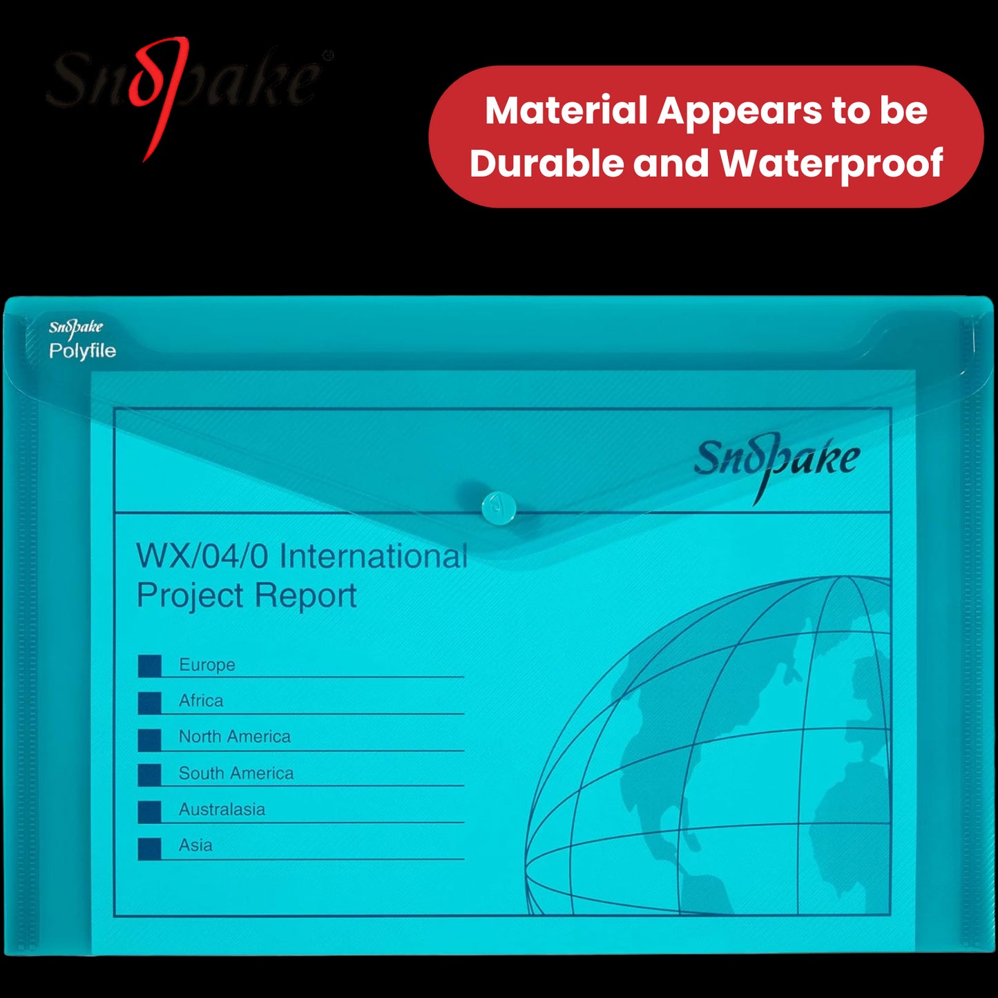 Snopake Polyfile Plus Fullscap Electra Assorted Waterproof Document Files x5
