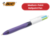 Bic 4-Colours Grip Fashion Ballpoint Pen 1.0mm - Pack of 1