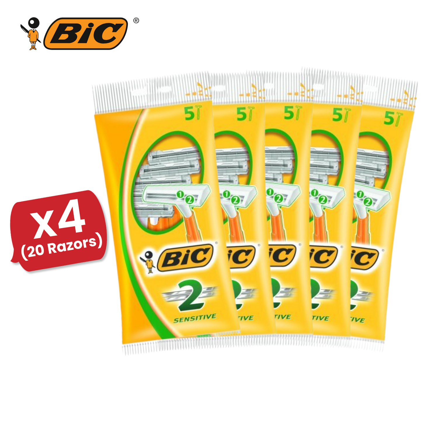 Bic 2 Sensitive Razors 5 - 1 Pack