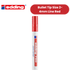 Edding 750 Paint Marker Pack of 1 Opaque Red Low Odour Ink 2-4mm Bullet Tip