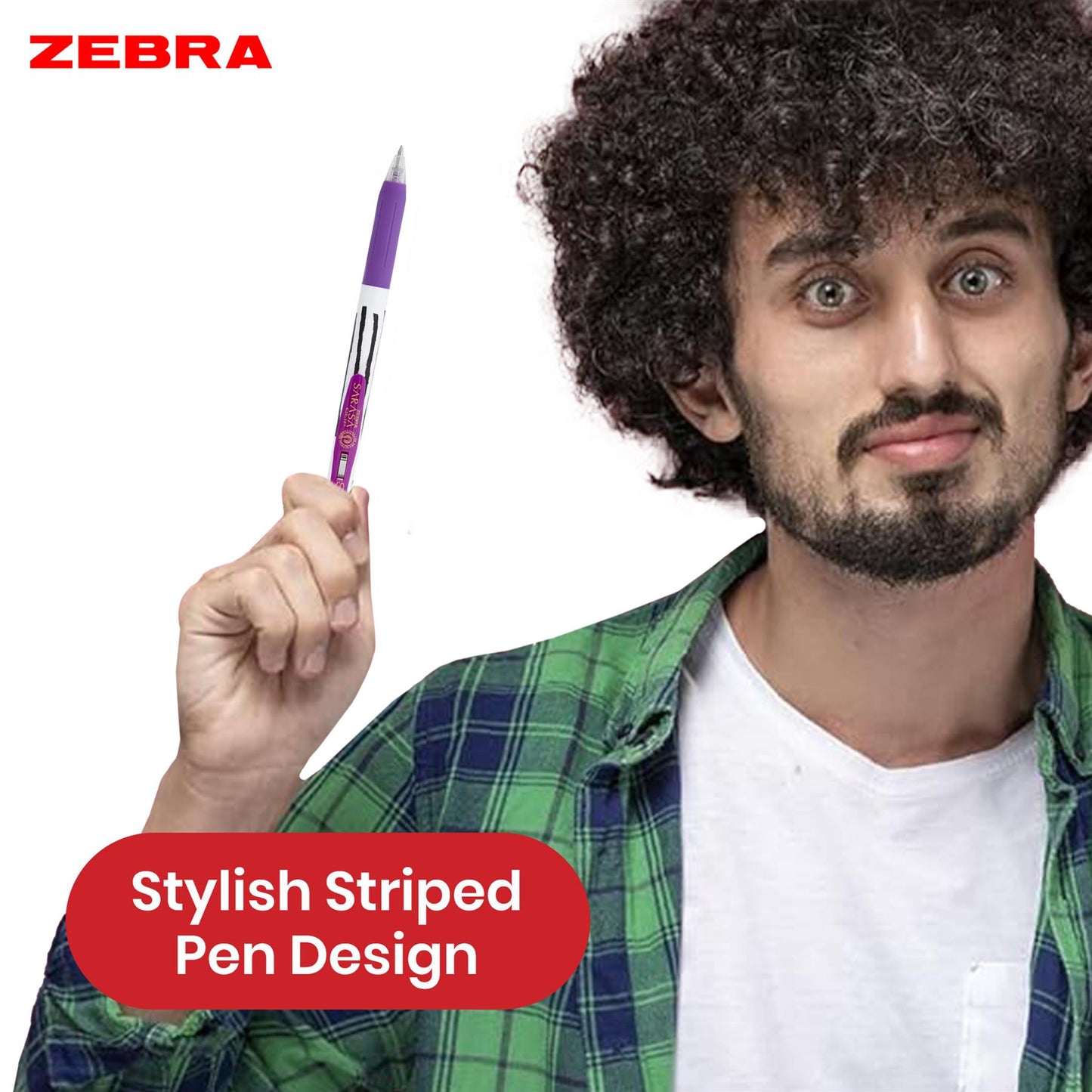 Zebra Gel BallPoint Plastic 0.7mm Fine Tip Retractable Pen, Quick Dry Pens for Schools (Pack of 5)