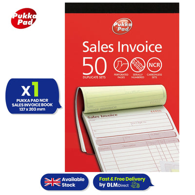 Invoice Book Carbonless NCR Duplicate Pad Sales Record Book for Office