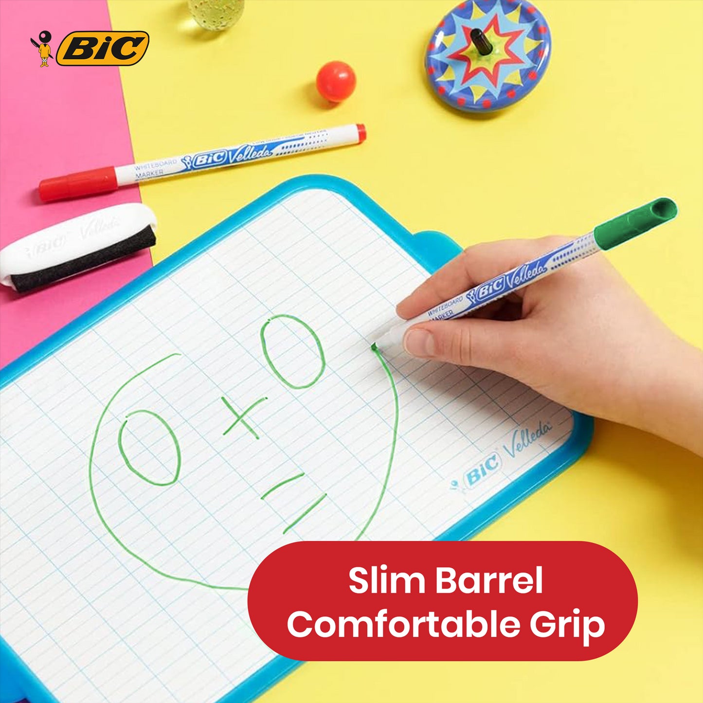 BIC Velleda Whiteboard Marker Plastic Bullet Tip Dry Erase Pen Erasable Green Ink Marker for Office Meeting & Classroom  (Pack of 24)