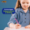 BIC Kids Beginners Graphite Pencils 12-Pack Pre-Sharpened Pink Triangular Grip Drawing Sketching Shading Drafting & Illustrations