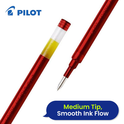 Pilot G2-07 Refill - Gel Roller Ball Red Ink Refill For Smooth Writing