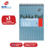 Pukka Pad Reporter's Notepad - Metallic Blue Spiral Notebook, 160 Pages Writing Book for Daily Notes