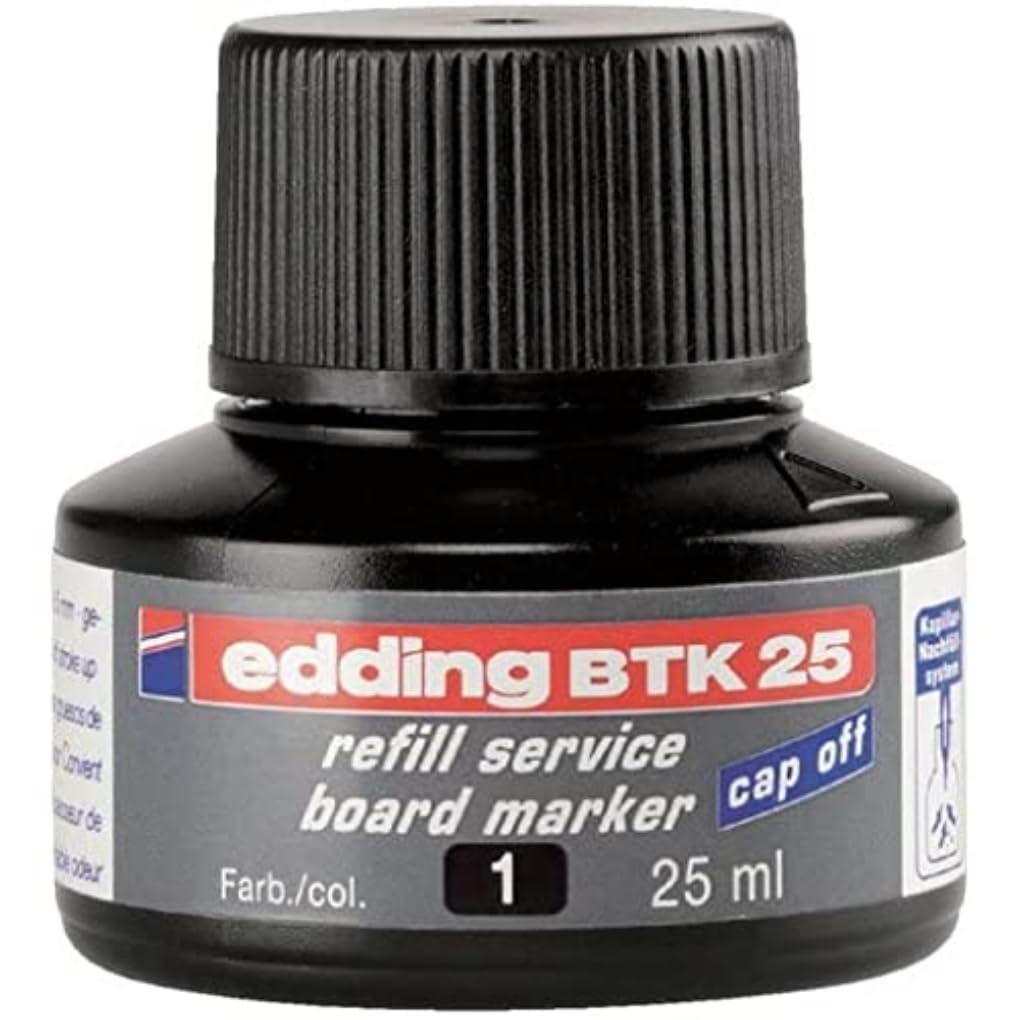 edding BTK 25 refill ink whiteboard marker - black - 25 ml - Pack of 2-36