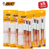 BIC 4 Colour Shine - Rose Gold - Pack of 3