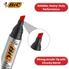 BIC Marking 2300 ECOlutions Permanent Chisel Tip Markers Red - Box of 12
