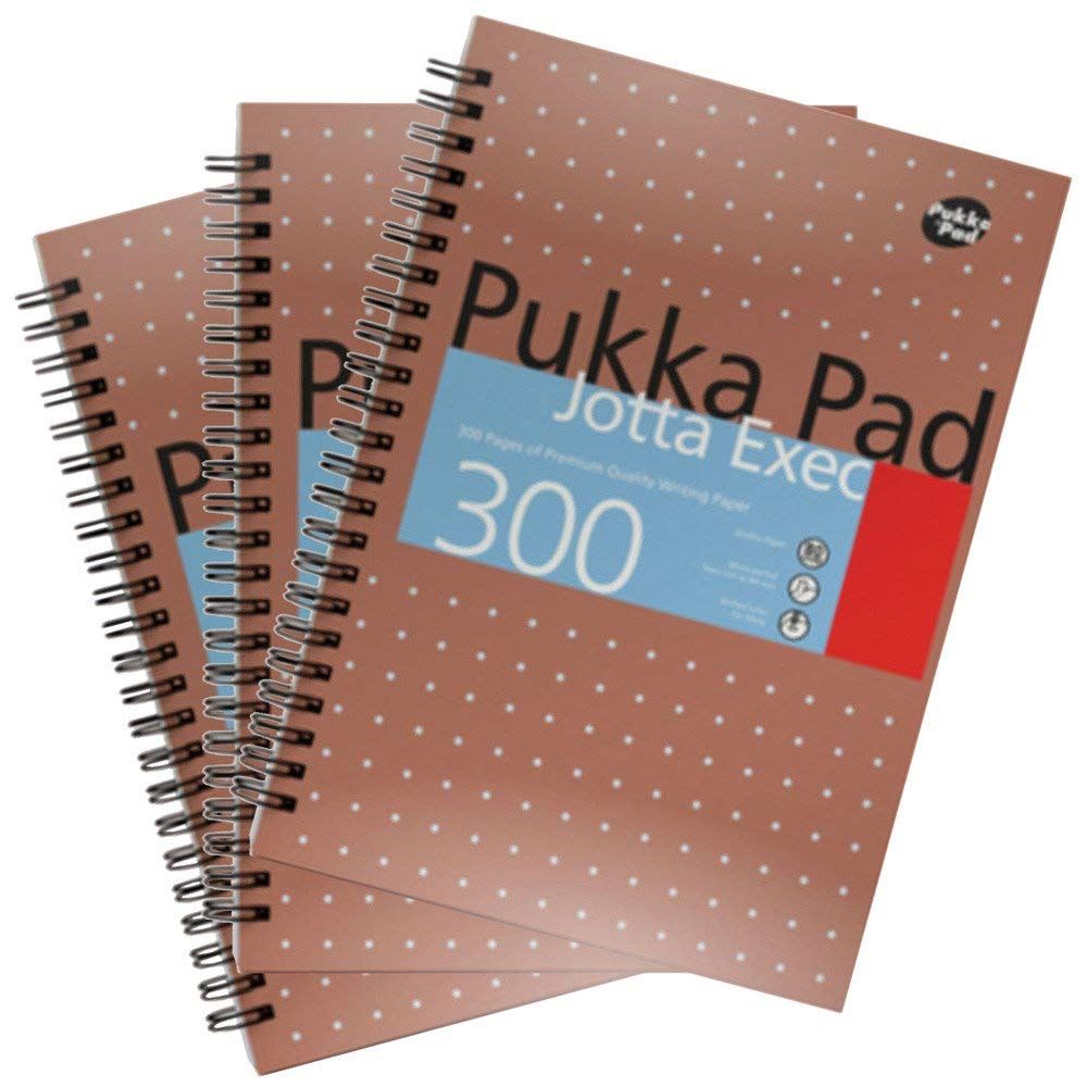 Pukka A4 300 page Metallic jotta - Lined Pack of 3