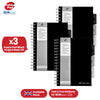 Pukka Pad Black Project Book A5, 250 Pages, With Dividers, Stylish Notebook For Study & Notes