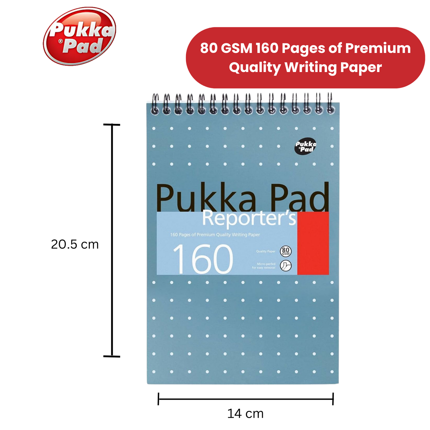 Pukka Reporter's Pad 160 pages - Lined