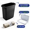 DURABIN 60L Black Bin Set and Grey Hinged Lid with 25x 110L Bin Bags