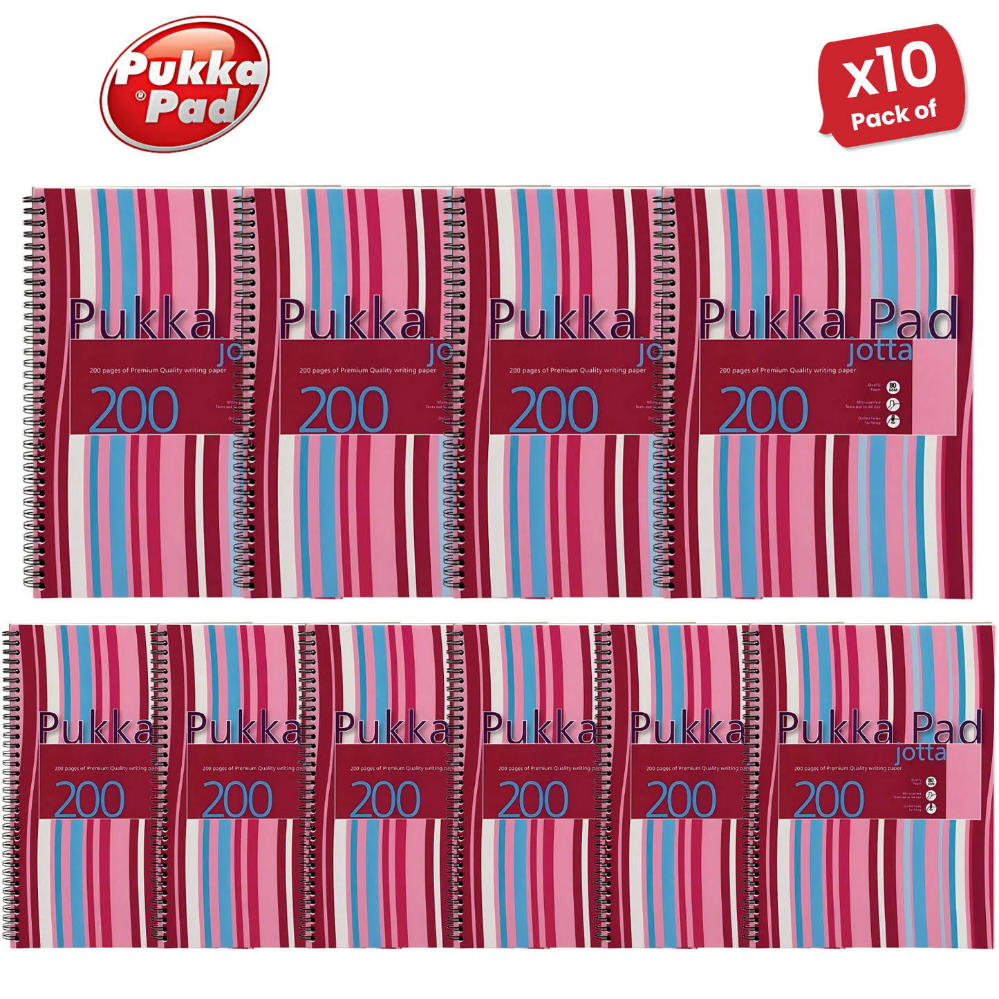 Pukka A4 Jotta polyprop cover. 200 pages - Single - Pack of 1 to 30