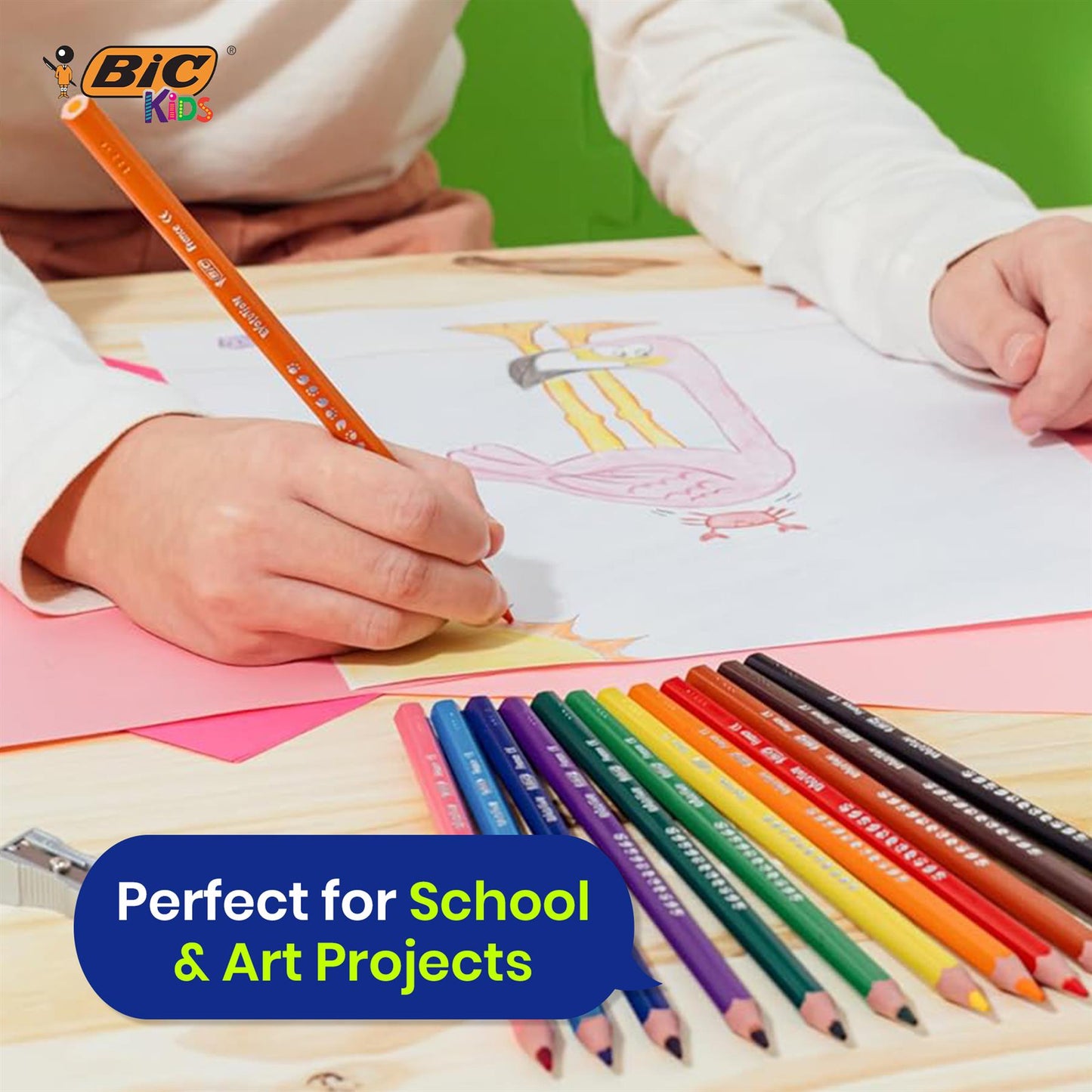 BIC Kids Evolution Coloured Pencils 36 Pack Safe Splinter Free Barrel