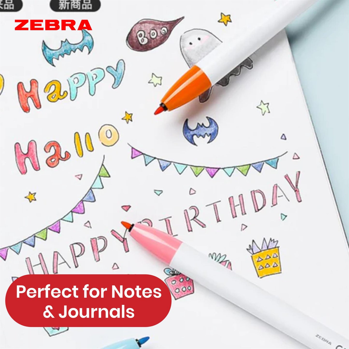 Zebra Clickart Ballpoint Retractable Bullet Tip Pen for Journaling & Drawing