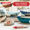 Edding 750 Paint Marker Pack of 1 Opaque Red Low Odour Ink 2-4mm Bullet Tip