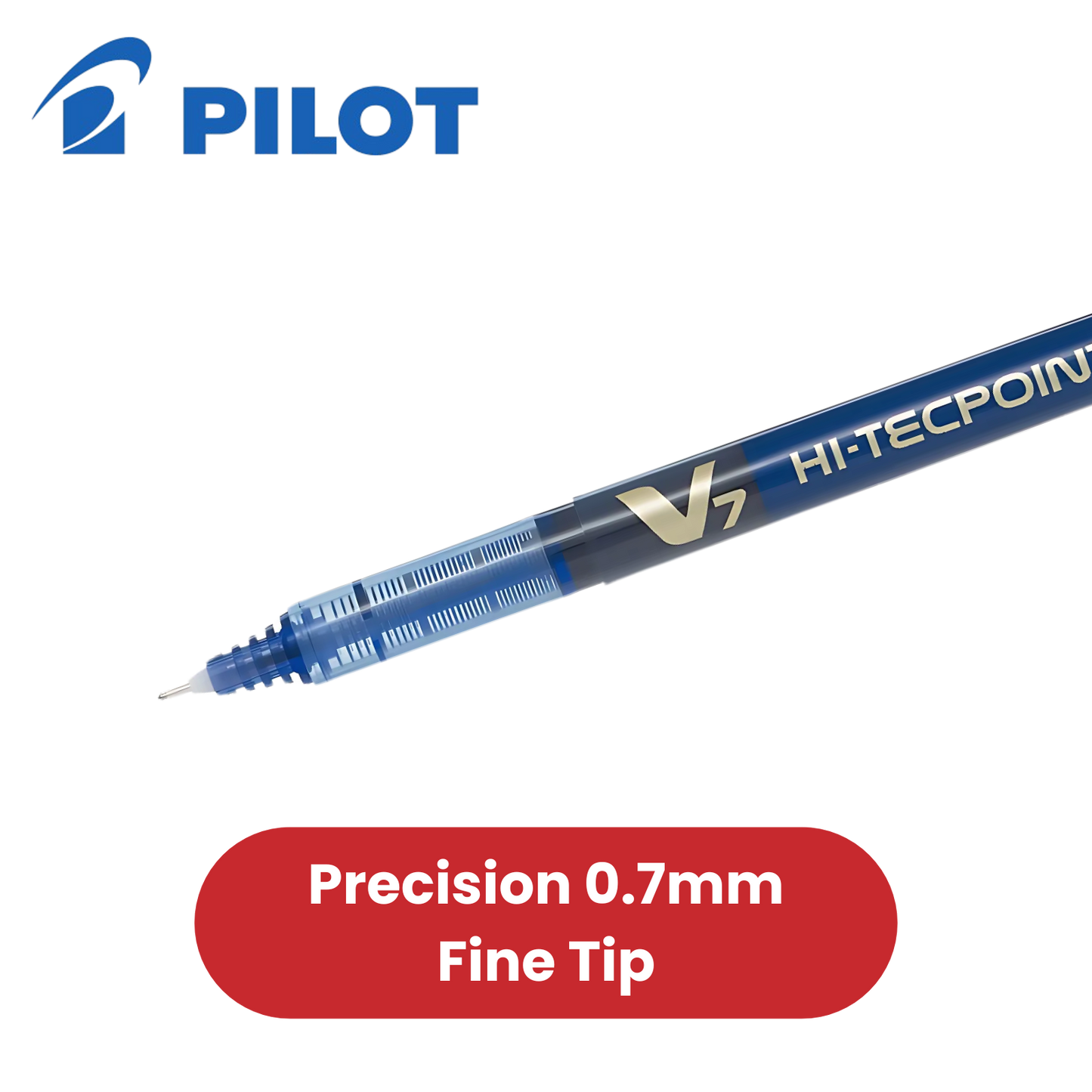 Pilot V7 Rollerball Pen 0.7mm Needle Tip Blue - Pack of 1 - 1 to 36 Packs