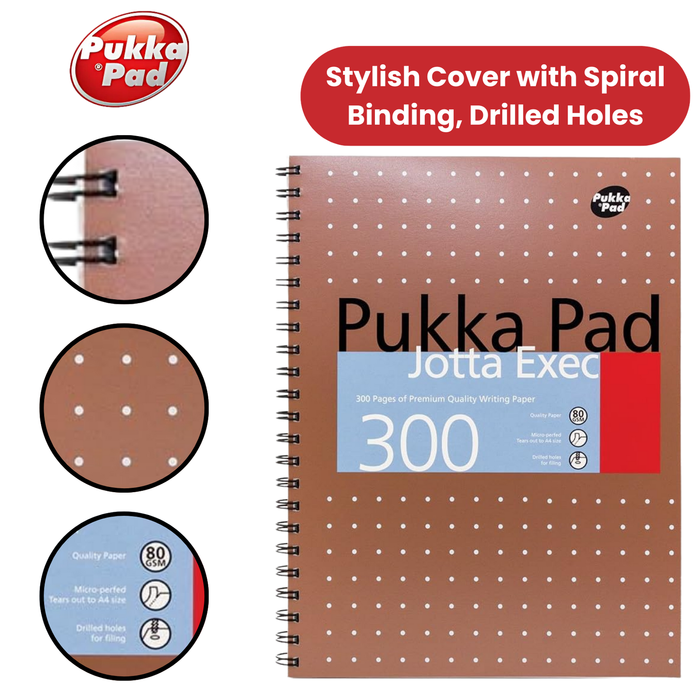 Pukka A4 300 page Metallic jotta - Lined Pack of 1