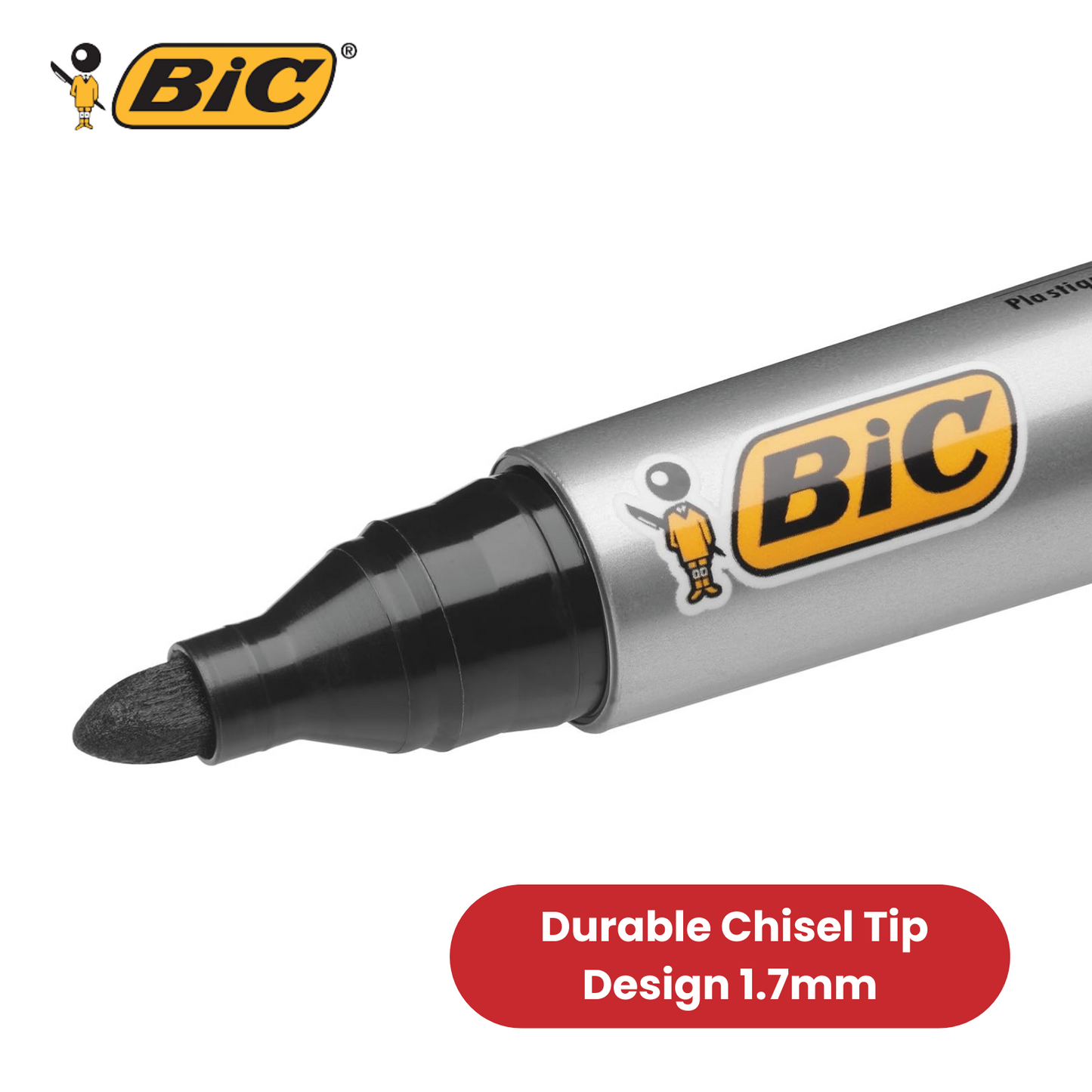 Bic 2000 Bullet Tip Permanent Marker Assorted Colours Pack of 4 Markers x2