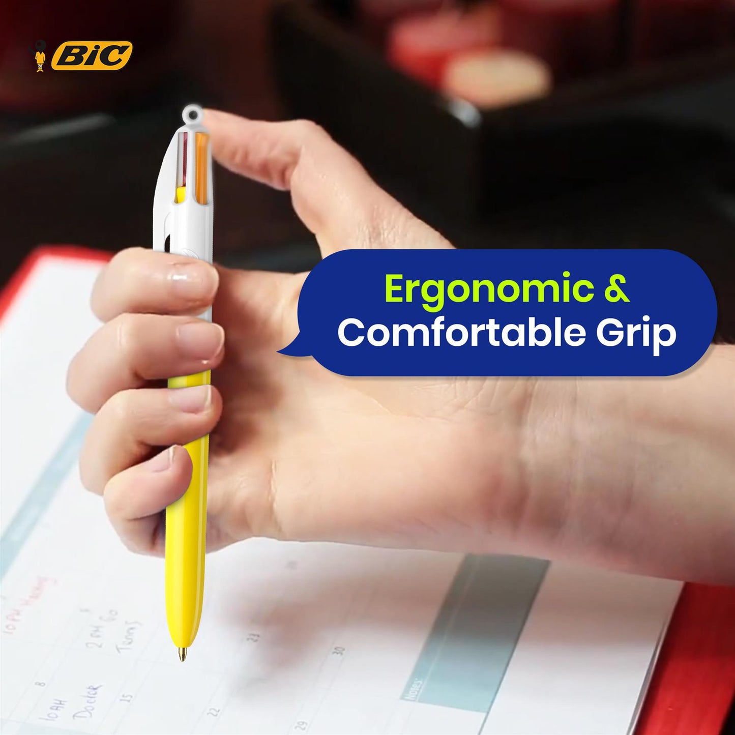 BIC 4-Colour Sun Pen Medium Points for Office & Home