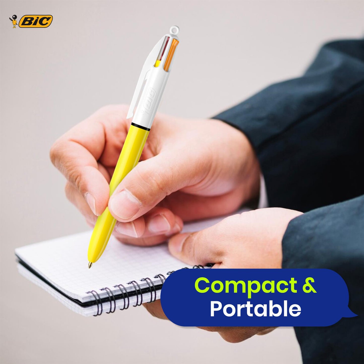 BIC 4-Colour Sun Pen Medium Points for Office & Home