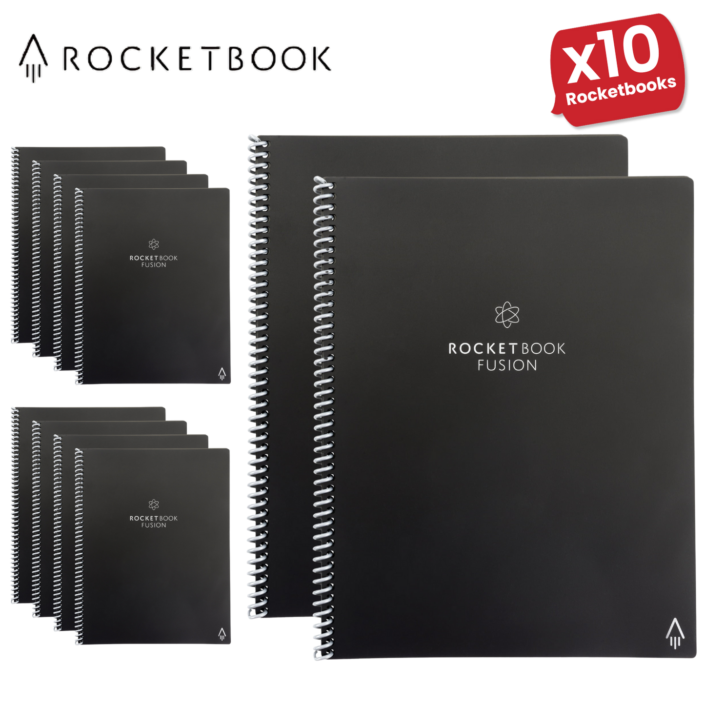 Rocketbook Fusion A4 Letter - Dotted Paper - Black