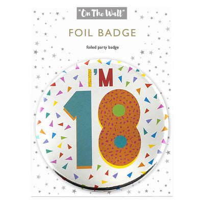 Silver 18th Birthday Badge 8.5cm Age Badge for Party Outfit and Celebrations