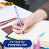 Bic Round Stic Medium Writing Ball Pen - BLUE - PACK OF 8