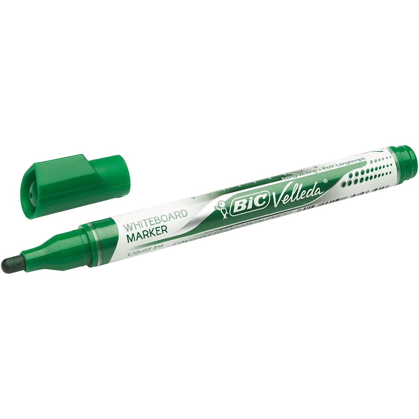 BIC Velleda Liquid Ink Dry Wipe Pocket Markers Green - Pack of 12