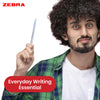 Zebra Z-Grip Ballpoint Pens Pastel Blue Marble Retractable Pens, 3 Pcs Black Ink Biros for School