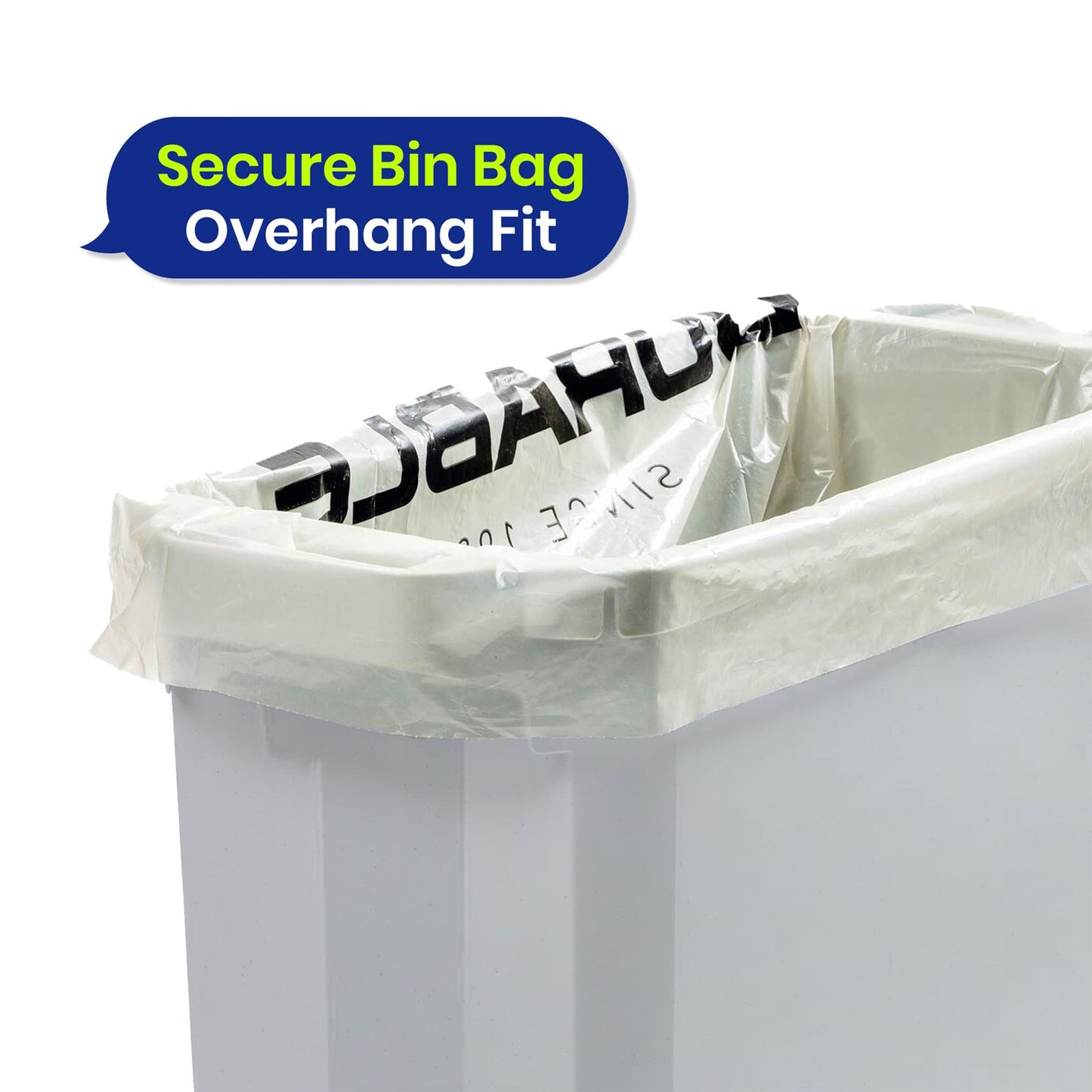 DURABIN 60L Grey Bin Set and Black Lid and 25x 110L Recycled Bin Bags