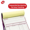 5x PUKKA PAD NCR Duplicate Invoice Book 50 Numbered Sets for Business Use