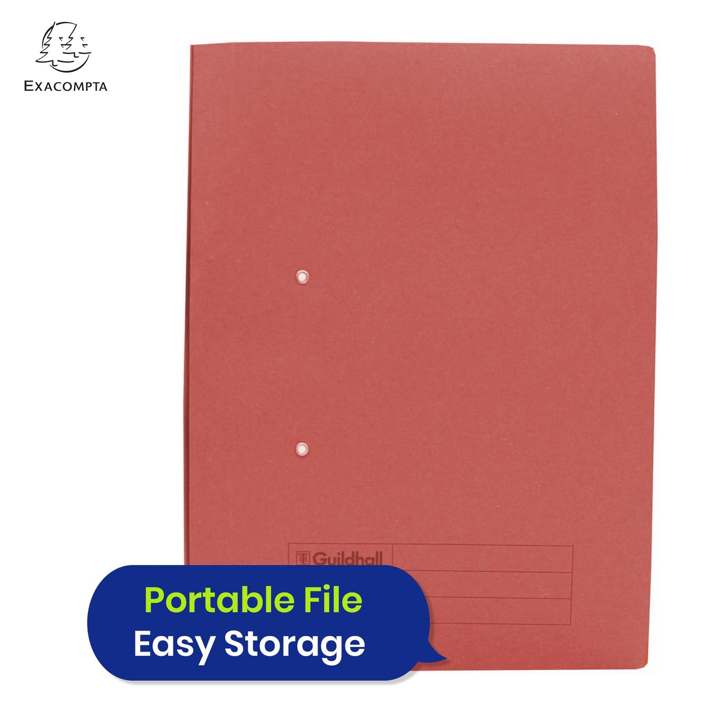 Exacompta Guildhall Spring Manilla Transfer File, 285gsm Blue Angel Certified Folder, Pack of 25